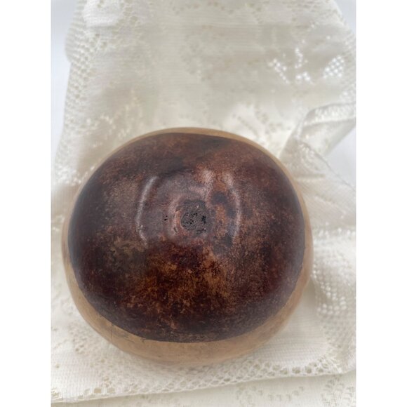 Gourd Painted Decorative Geometric Designs rattle inside Vintage Handmade - Picture 3 of 4